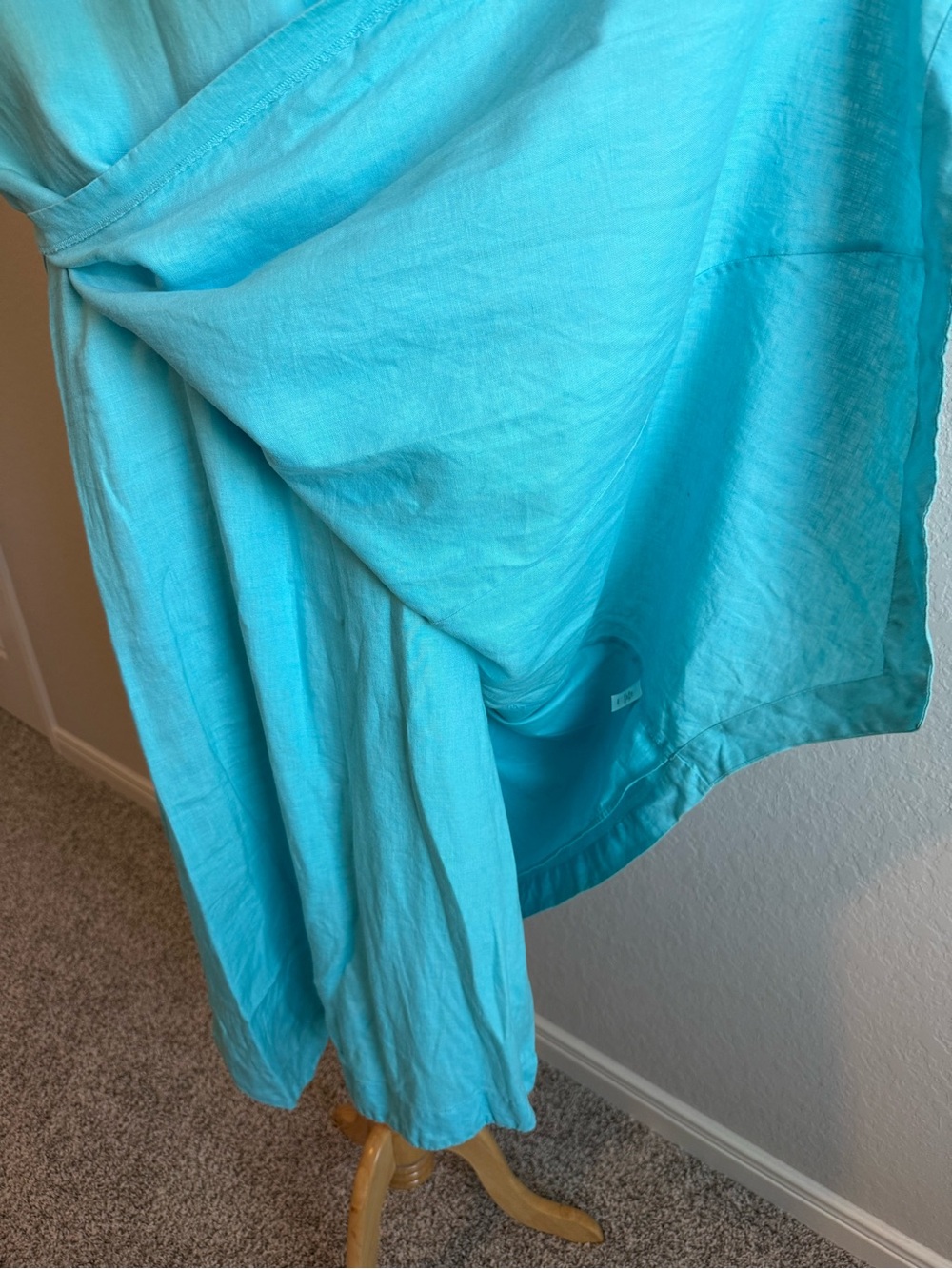 J.Jill Euro Summer Linen Wrap Midi Dress - Picture 7 of 10